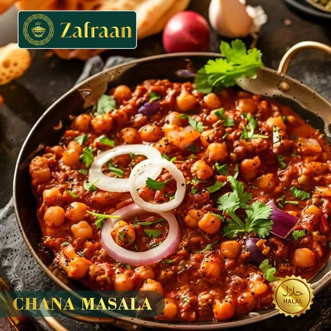 A generous bowl of Chana Masala